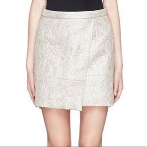 J.Crew Metallic Mini Skirt Wrap Style Lined.